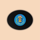 6-Inch Black Oval Canvas Board